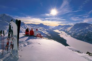 Ski in Switzerland- a view from the slope.